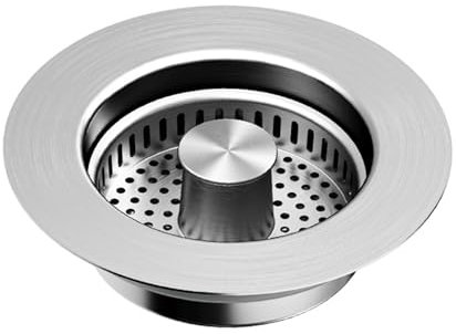 Práctico tapón de drenaje para fregadero de cocina Filtro de drenaje de acero. Filtro de drenaje eficiente para fregadero de cocina de acero para uso diario