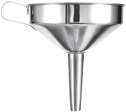ZBORAVPIX Imbuto Cucina, Imbuto in Acciaio Inossidabile Imbuto da Cucina di Grandi Dimensioni Imbuto for Olio da Cucina in Metallo Imbuto con Filtro Staccabile Filtro Kichen Accessori Kichen(C 14cm)