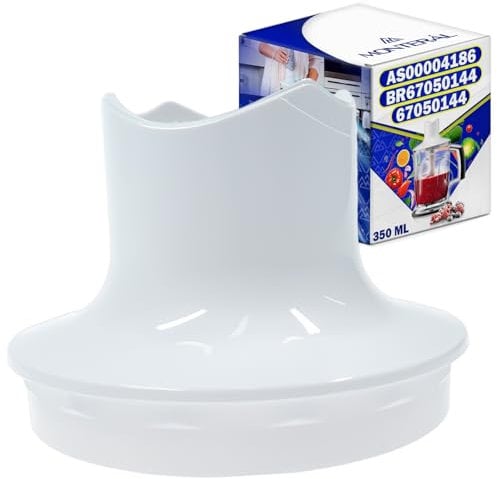 MONTERAL Tapa de Engranaje para Batidora de Mano Ø 100 mm x 70 mm con Código Original 67050144 BR67050144 AS00004186 para Recipiente HC 350 ml para Braun Multiquick - Garantía de 10 Años