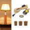 E27 Lampenfassung für Flaschen, Metall Keramik Fassung mit 240CM Hanfseil Kabel, Bronze Flaschenadapter Lampe Flaschenlicht mit 3 Kork, DIY Flaschenaufsatz Lampe Kit für Vielfältig Flaschen