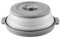 Tapa para plato de comida para microondas con bandeja, con asa ventilada, apta para la cocina y libre de bisfenol A (BPA). (1x gris)
