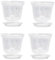 Lot de 4 pots à orchidée transparents en plastique avec trous de drainage et soucoupes pour pot de fleurs d'orchidée respirant pour intérieur (17 cm)