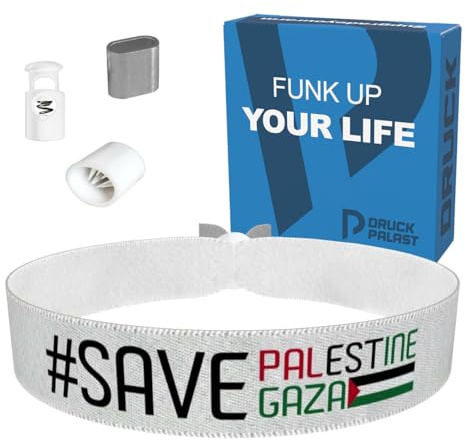 Druck-Palast Free Palestine - Palästina Armband - Umweltfreundlich & Langlebig - Modisches Accessoire - Freundschaftsarmband - Geschenkidee für Frieden und Solidarität