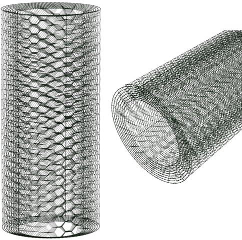 5M Wire Mesh Chicken Wire Mesh Roll Fine Welded galvanised 0.7mm /22 Gauge Garden Poultry Netting PVC Coated Steel 25mm Hole, Easy to Cut
