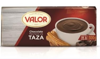 Valor Chocolat à la Tasse, Tablette 300g, Chocolat Chaud Traditionnel