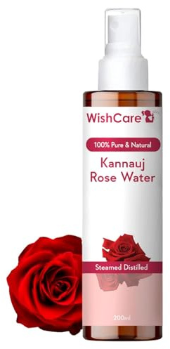 100% Pure & Natural Rose Water For Face, Skin & Hair - Rose Water Toner for Glowing Skin - Free from Paraben & Alcohol 200ml