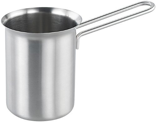 Cucina di Modena Sahnekännchen: Aufschäum-Milchkännchen 0,3l aus Edelstahl (Milchkännchen für Induktionsherd, Milchgießer, Milchaufschäumer)