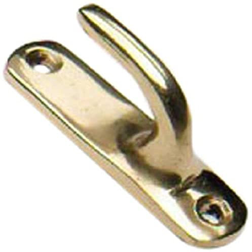 Merriway® BH01606 (2 Pcs) Curtain Drapery Hold Back Tie Back Hooks, 45mm (1.3/4 inch) Solid Brass - Pack of 2 Pieces