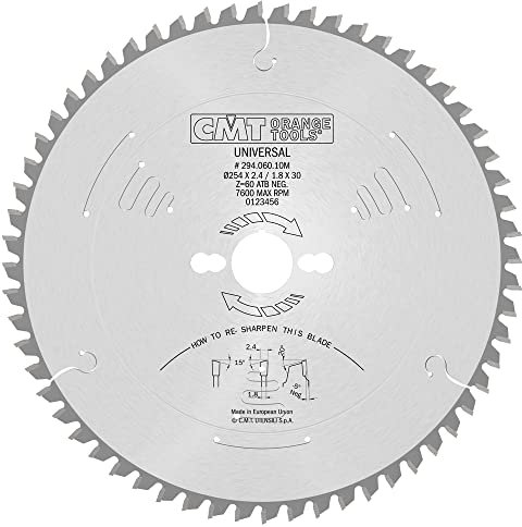 Section Scie 254 x 2.4 x 30 Z = 60-5 ° dents 294.060.10 M