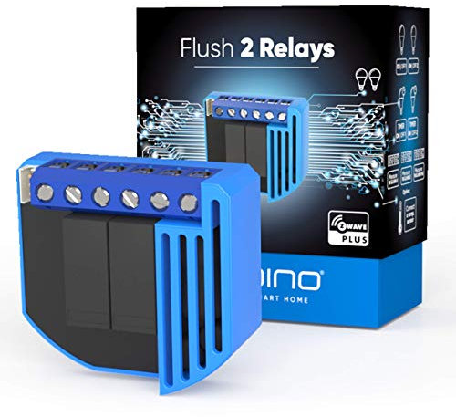 Qubino ZMNHBD1 Flush 2 Relais 2000W avec de compteur d'énergie Z-Wave module pour Smart Home