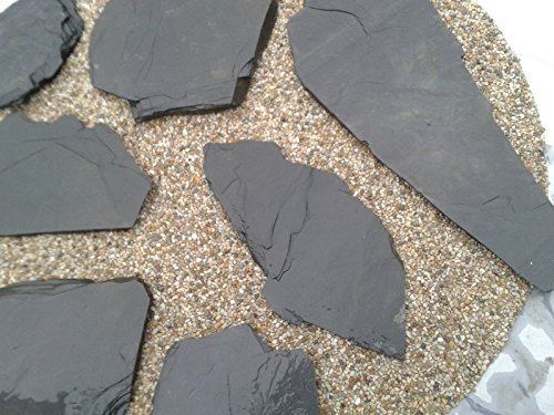 Teichbauzentrum Sankt Julian Schieferplatten Natur 20 Stück 10-25 cm Platten Aquarium und Terrarium 1,25 Euro/Platte