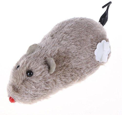 Domybest Clockwork Jouet souris en peluche pour chat et chien, mouvement mécanique, jouet interactif