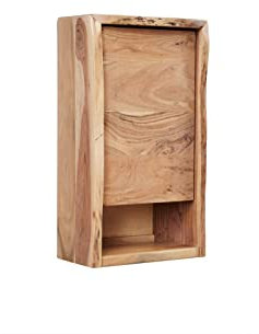 MASSIVMOEBEL24.DE Hängeschrank Akazie 40x20x70 Natur lackiert Pure Acacia #612