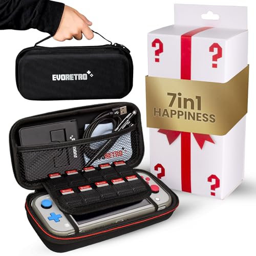 Ensemble d'accessoires pour Switch Lite avec étui Nintendo Switch Lite, accessoires Nintendo Switch, pour jeux Switch Lite. EVORETRO