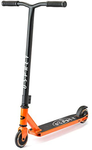 Osprey Stunt Scooter | für Jungen Mädchen Kinder und Erwachsene, Kick T-Bar Street Pro 360 Spin Scooter mit ABEC 5 Kugellagern und ergonomischem Lenker, mehrere Farben, Orange