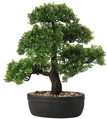 Bonsaï japonais artificiel en pot pour intérieur/extérieur, pin, cèdre, pour maison, bureau, hôtel, 36 cm