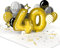 papercrush® Pop Up Karte zum 40. Geburtstag - 3D Geburtstagskarte für ihn & sie, Glückwunsch zum 40ten Geburtstag für Männer, Frau, Bruder und Kollege, Gratulationskarte für 40 jähriges Firmenjubiläum