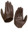 Harssidanzar Damen Lammfell Leder Half Palm Short Handschuhe ungefüttert GL011EU, Satte, M