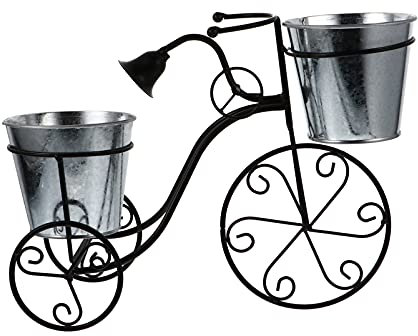 Cabilock 1 Pc Support à Bicyclette Présentoir De Plante Porte-Plante en Métal Porte-vélo Support De Chariot De Fleurs Porte Plante Velo Cadre De Support De Fleurs Couche Double Le Fer