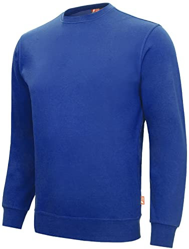 Nitras Motion TEX Light 7015 Arbeits-Pullover - Leichter Baumwoll-Pulli - Sweater für die Arbeit - Königsblau - L