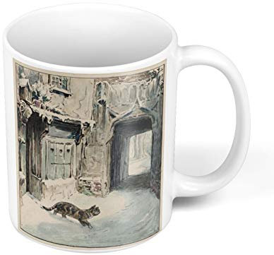 Fabulous Keramische Becher 325ml Katze im Schnee Illustration Kind Beatrice Potter