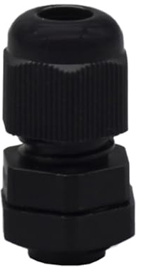 O4L - Outlet4Life IP67 Kabelverschraubung, wasserdicht mit Gegenmutter, metrisch M12 x 1,5 für 3-6,5mm Kabeldurchmesser, schwarz