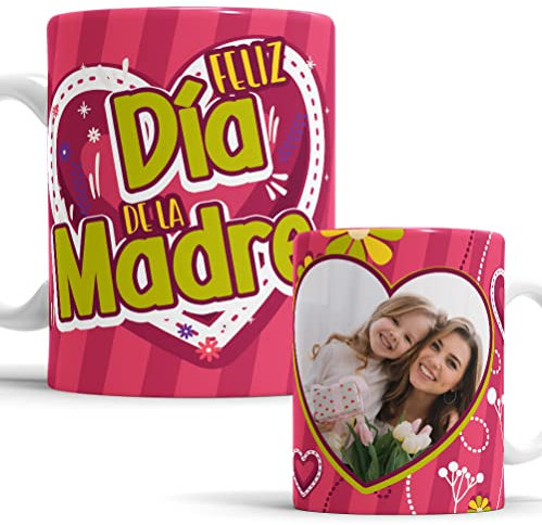 OyC Original y Creativo Taza para Mamá Personalizada con Foto - Taza con foto para el dia de la madre - Regalo del día de las madres - Taza Día de la Madre (MODELO H)