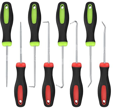 8 Stück Precision Pick und Haken Set, Universal Nadel Haken Schaber Set, O-Ring Dichtung Demontage Werkzeug, Öl Ringe Dichtung Demontagehaken Werkzeug für Auto