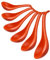 CHILDIKE Porzellan-Suppenlöffel-Set, 6 Stück, asiatische Suppenlöffel, Keramik, 16,6 cm, Orange