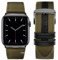 Eternel - Cinturino compatibile con Apple Watch New Rover kaki 44/45/46/49 mm adattatori in alluminio grigio siderale/mezzanotte - Tessuto made in France - Compatibile con tutti gli Apple Watch