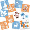 NAKLEO Schablonen Malen für Kinder, 8 Stück Set 15x15cm Weihnachten, Kinder Kreatives Zeichenschablonen, Kunststoff Wiederverwendbar Malschablone DIY Handwerk, Papier Wand Holz Stoff