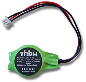vhbw BIOS-Batterie kompatibel mit Dell Vostro 1500, 1700 Computer Notebook (200 mAh, 3 V, Li-Ion)