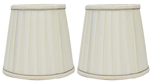 Stoff Lampenschirm Vintage Stil Lampenschirm Barrel Stoff Lampenschirm mit Double Layer Clip On Lampenschirm Drum Lamp Vouten für Tischlampe Kronleuchter Wandlampe Stehlampe 2 Stk