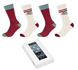 s.Oliver Unisex Weihnachtssockenbox 4er Pack 36/40 birch melange