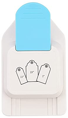 Tag Punch Geschenkanhänger Locher 3 in 1 Papier Bastelanhänger Stanzer Form Hebelwirkung Bastelstanzer für Papier Basteln Rund