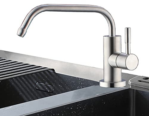 Robinet Osmoseur Cuisine Robinetterie de Cuisine pour Osmoseur Deau En Acier Inoxydable À Levier Unique,Brossé A