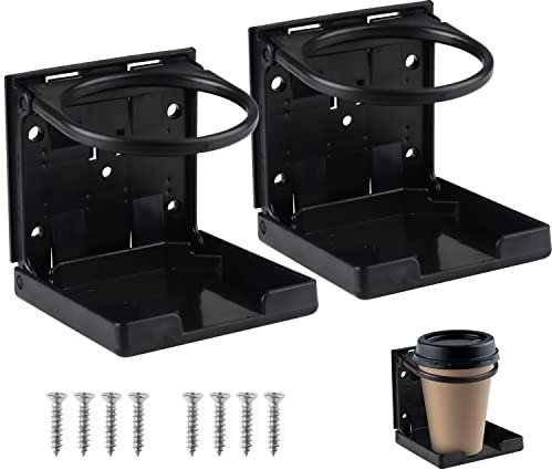 Pack of 2 Car Cup Holder, Foldable Car Cup Holder, Adjustable Bottle Holder, Coffee Cup Holder, Cup Holder for Boat, Car, Truck, RV Accessories