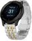 Hiseus Armband Kompatibel mit Garmin Venu 2 Armband, Ersatzarmband Kompatibel mit Garmin Vivoactive 4 / Forerunner 255 / Forerunner 255 Music 46mm Metall Armband (Silber/Gold)