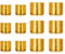 Hewory Teelichtgläser Teelichthalter Gold Kerzengläser: 12er kleine Gläser für Kerzen Teelichter Glas Klein Goldene Deko für Hochzeit, Geburtstagsfeier, Partydeko, Heimdekor(S+L)