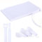 OneLeaf 110PCS Reusable Cable Ties, Adjustable 8 × 1/2 Cord Organiser Ties, Multi-Purpose Hook Loop Cable Management Wire Ties for Organising Home, Office, Data Centers, White