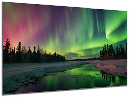 DARO Design - Wand-Bild auf 6mm HDF 40x30 cm Polarlichter - Wand-Deko Bilder Geschenk