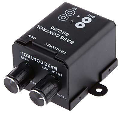 SGC200 Car Amplifier Speaker Subwoofer Bass Controller Adjuster - Remote Control for Power Level, Volume, and Equalizer - Compatible with Multiple Amplifier Setups