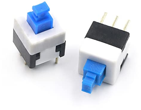 elektronischer Schalter Power Switch Button 10PCS/LOT 5.8x5.8 7x7 8x8 8.5x8.5mm selbstsichernde/entriegelnde Push-taktile Power-Mikroschalter 6-polige Taster (Color : 8x8, Size : NO lock)