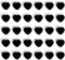 ZDZBLX 30 Pcs Heart-Shaped Black Fridge Magnets - Strong, Heavy Duty, Cute Mini Magnets for Crafts, Whiteboard, Notice Board - Adults 18+