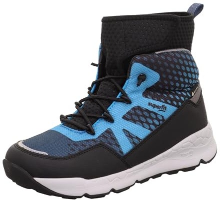Superfit Free Ride leicht gefütterte Gore-Tex-Sneaker für Jungen, Schwarz Türkis 0010, 7 UK Wide