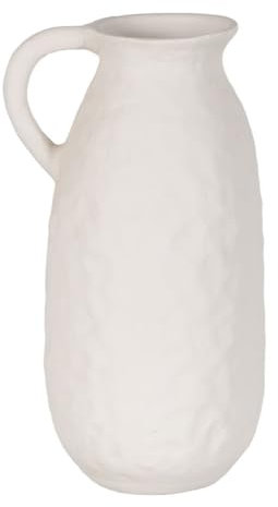 BigBuy Home Carafe blanche en céramique 20 x 17 x 36 cm