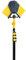 Neustanlo | Dreiecksbesen/Spinnenfeger mit intuitiven verstellbaren Schnellspannsystem | Soft-Touch Handgriffe | Länge: 420 cm | ideal zur Pflege von Haus und Garten