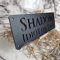 Horse stable Pony laser cut black mirror personalised name door plate (Logo 9- No image)
