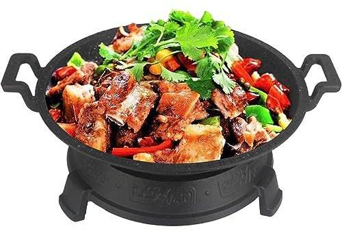 SilteD Ensemble de Buffet de réchauds antiadhésifs de 5 Tailles, Plateaux Chauffants en Alliage d'aluminium avec Supports de Carburant, faciles à Nettoyer, pour Les traiteurs, Les banquets et Les