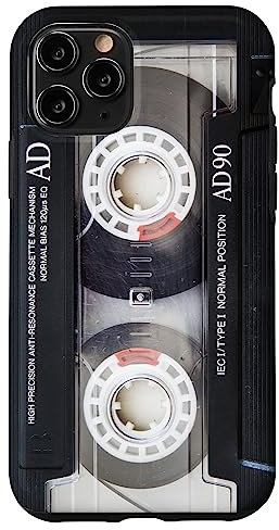 Vintage Music Audio Cassette Tape Retro 90s 80s 70s 60s Case for iPhone 11 Pro